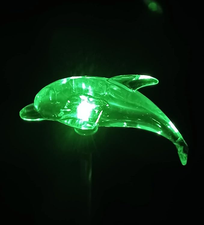 Starry Illuminate 1 PCS Solar Color Changing Style Garden Stake Light Pathway Stake Light (Dolphin)