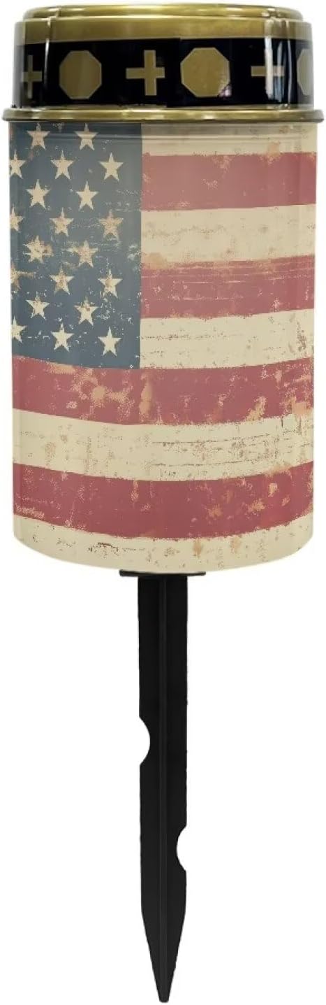 Solar Lights Outdoor Waterproof,American Flag Designs Landscape Lighting Outdoor Solar Lights for Outside Solar Garden Lights