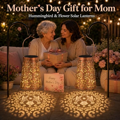 LeiDrail Butterfly Solar Lanterns, Outdoor Hanging Garden Lights, 4 Pack