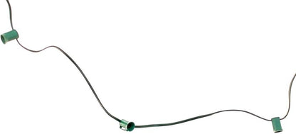 EST. LEE DISPLAY L D 1902 Outdoor Patio Light String, 50 Feet Long with 50 Sockets, Green Wire Hanging Cords, C7 E12, 12in Spacing, Decorative String Lighting Wire (Green, 50)
