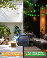2 Pack 64FT 100 LED Crystal Globe Solar Christmas Lights, Green