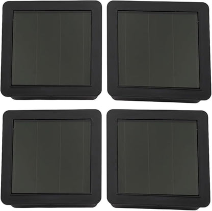DIY Solar Light Top Panel, LED Rechargeable Square Panel Lampshade Path Lights With Switch, Waterproof Solar Lanterns Replacement(8Pcs)