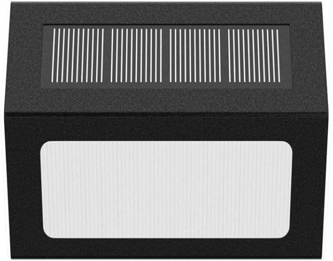 XLUX Solar Lights for Steps Decks Pathway Yard Stairs Fences, LED lamp, Rainproof, Black Metal Housing, 6 Pack | Lumora