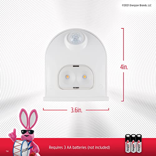 Energizer LED Motion-Activated Security Light, Battery Operated, 40 Lumens, Wireless, Indoor/Outdoor, Over-The-Door, Ideal for Entryway, Porch, Patio, Basement, Shed, Garage, 38184 (Pack of 2)