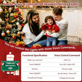 240LED 88FT Christmas String Lights Voice Controlled Remote, Warm White