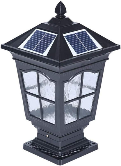 Outdoor Lamp Post Light Post Lights Outdoor,IP55 Retro Solar Outdoor Waterproof Garden Lighting Aluminum Metal Column Lamp External Decking Patio Villa Wall Post Pillar Lantern Lights Edison LED Decor