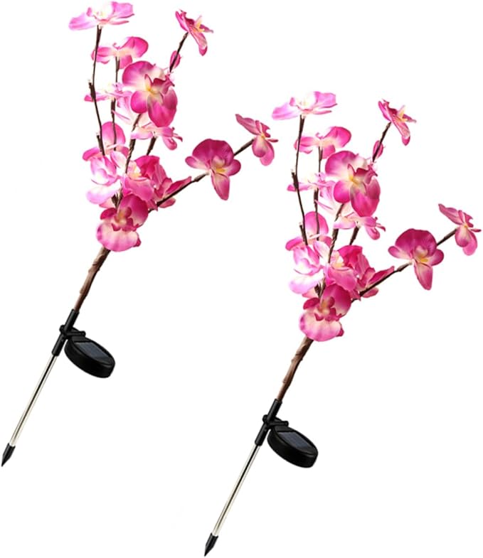 Hemoton 2pcs Solar Ground Plug Lights Outdoor Solar Pathway Lamp Energy-Saving Landscape Garden Light for Driveway Decor