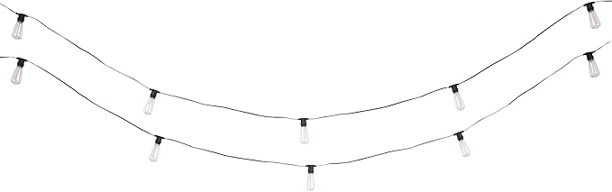 Litex Industries: 21-ft Solar Brown Outdoor String Light with 10 White-Light LED Edison Bulbs