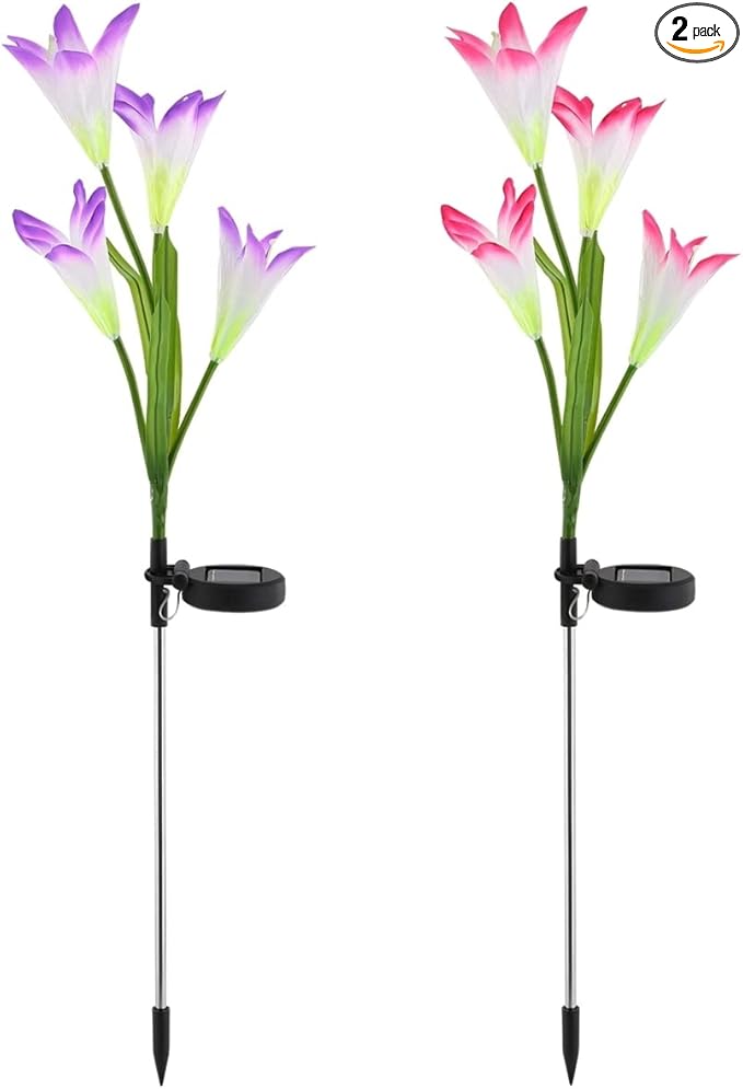 2Pcs Solar Garden Lights Outdoor - Solarek_2PcsFlowerLight_GPCT1963