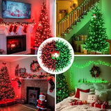 JMEXSUSS 66ft 200 LED Color Changing Christmas Lights, Red & Green