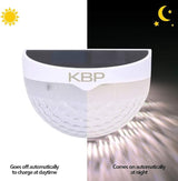 KBP Solar Fence Lights Outdoor Decorative Garden Lights Waterproof Wall Lights for Patio, Yard, Stairway (White) | Lumora
