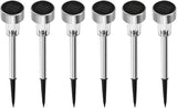 6pcs Solar Path Lights Outdoor Yard Garden Landscape Lamps 55 Stainless Steel White Light Waterproof for Lawn and | Lumora