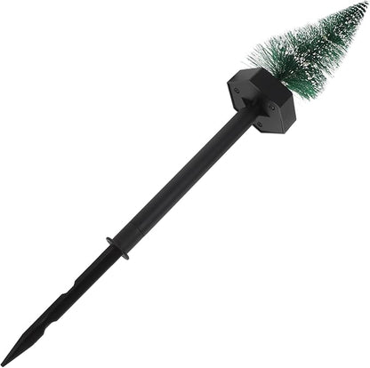 Hemoton Solar Christmas Tree Shaped Light Creative Solar Lawn Path Light for Outdoor Holiday Decoration Unique Led Garden Ground Stake for Christmas Atmosphere