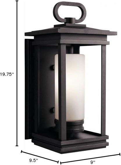Kichler 49476RZ South Hope Outdoor Wall 1-Light, Rubbed Bronze, 19.75"