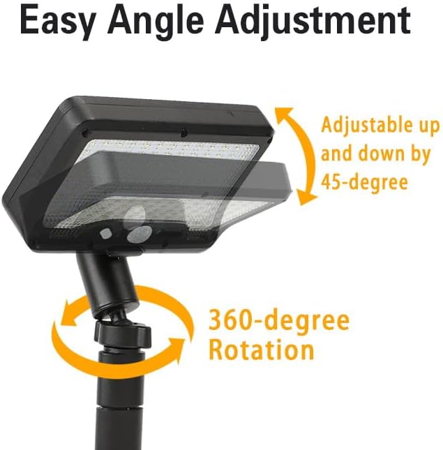 OTSOFDWL Solar Light for Outdoor Stairs - Waterproof Clip & Stand Light, 92 LEDs(600LM) Motion Sensor, Deck Fence Camping Lighting(1Pack)