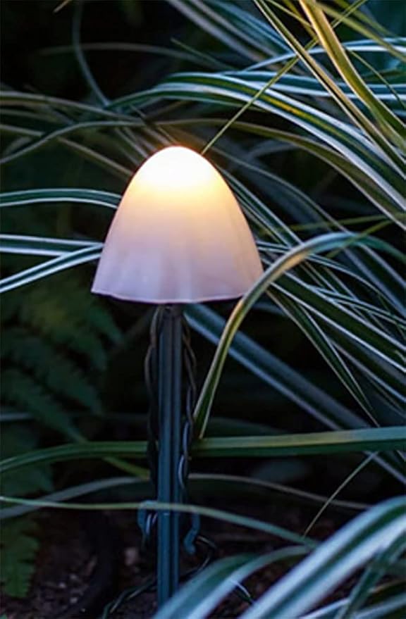 Mini Solar Mushroom Light 8 Modes 11.5ft Solar Pathway Lights 10 LEDS Multi-Color Fairy String Light Outdoor Waterproof Cute Mushroom Shaped Landscape Light for Christmas Halloween Backyard Lawn 1 Set