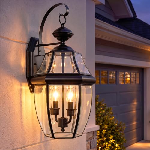 Outdoor Wall Lights, 20" Large Exterior Light, 2-Light Waterproof.