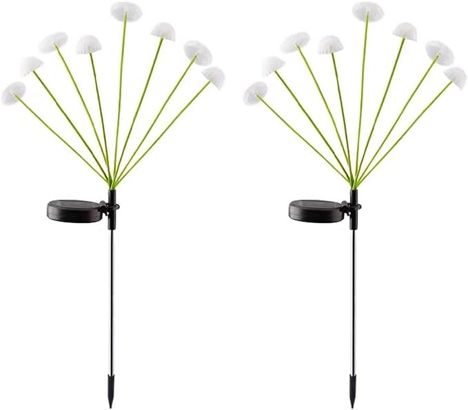 LED Solar Garden Lights Mushroom, Waterproof Solar Pathway Lights Outdoor, for Patio, Festival, Wedding, Party Decor Jellyfish Ambiance