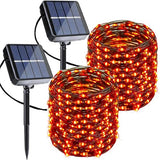 Joomer Orange Halloween Solar String Lights - 2 Pack Total 80FT 240LED