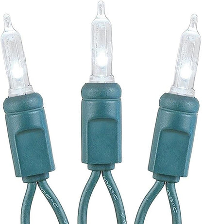 Novelty Lights Vintage Style T5 Pure White LED Christmas Lights, 35 Feet Green Wire String of 70 Mini Bulbs, UL Listed Indoor/Outdoor Tree Lighting