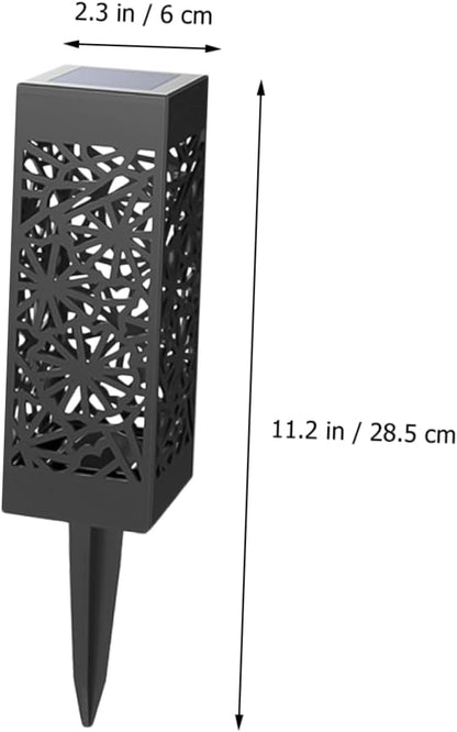 SUPVOX Solar Lawn Lights 2-Pack Hollow Ground Plug Outdoor Garden Lamps Warm White Landscape Path Lighting for Yard Driveway Patio
