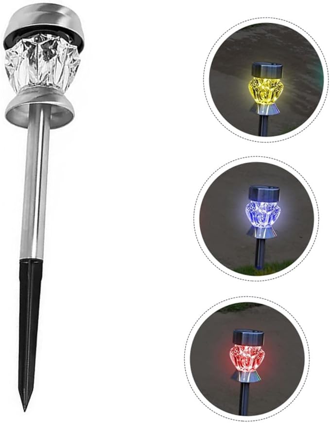 DOITOOL 1set Solar Lawn Lights Led Outdoor Garden Light for Pathway Decor for Courtyards and Patios