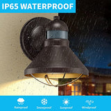 LONEDRUID 2 Pack Dusk to Dawn Motion Sensor Outdoor LED Wall Light Fixtures