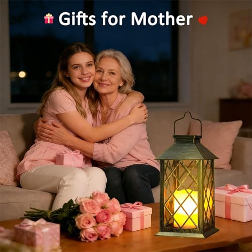 14'' Large Tempered Glass Solar Lanterns Outdoor Waterproof