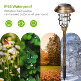 LETMY Solar Outdoor Lights, 12 Pack Bright Solar Pathway Lights Outdoor Waterproof, Up to 15 Hrs Auto On/Off Solar Garden Lights Outdoor Solar Lights for Yard Patio Walkway Driveway Pathway - Bronze