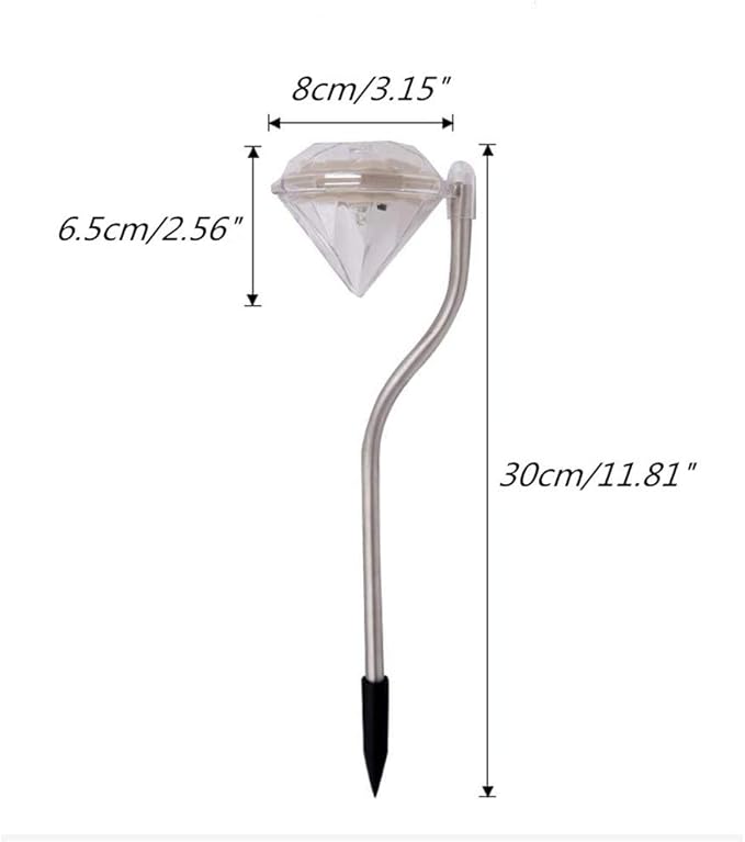 Ulalaza 4Pcs Solar Landscape Light Outdoot Stake Lights for Lawn Walkway Driveway Outdoor Yard Garden(Warm White)