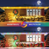 JMEXSUSS 360 LED Net Christmas Lights, Warm White to Multicolor