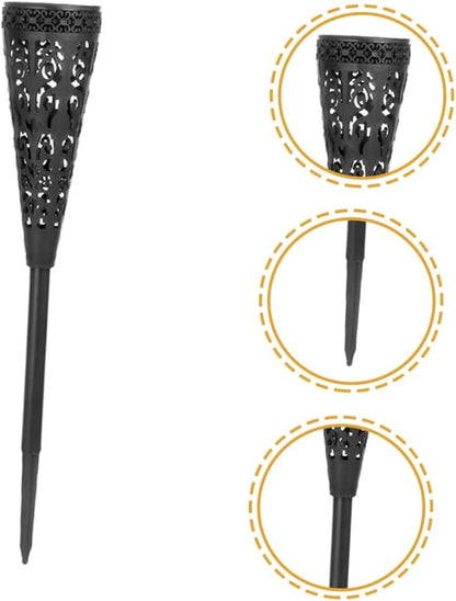 4pcs Solar Path Lights Outdoor LED Solar Powered Garden Pathway Lights Waterproof Decorative Lawn Lighting for Patio Yard Walkway Warm White