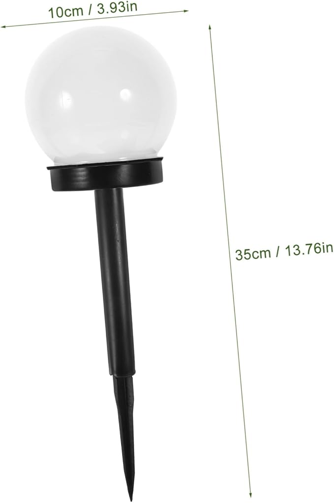 6pcs Solar Lawn Globe Lights Outdoor Garden Courtyard Lighting Tool Warm Solar Pathway Lights for Walkway Decor