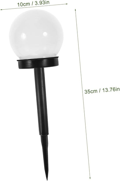 6pcs Solar Lawn Globe Lights Outdoor Garden Courtyard Lighting Tool Warm Solar Pathway Lights for Walkway Decor