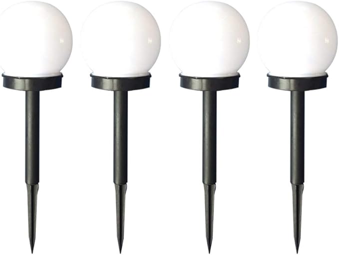 Uonlytech Solar Powered Light Balls 4pcs Led Garden Gazing Balls Solar Panel Lights for Outdoor No Electricity Weatherproof for Pathway Driveway