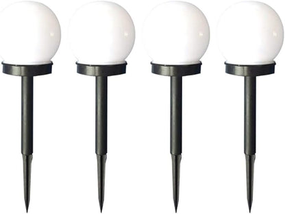 Uonlytech Solar Powered Light Balls 4pcs Led Garden Gazing Balls Solar Panel Lights for Outdoor No Electricity Weatherproof for Pathway Driveway