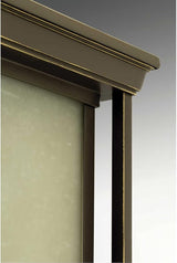 Progress Lighting Endicott Collection 1-Light Etched Umber Linen Glass Craftsman Outdoor Medium Wall Lantern Light | Lumora