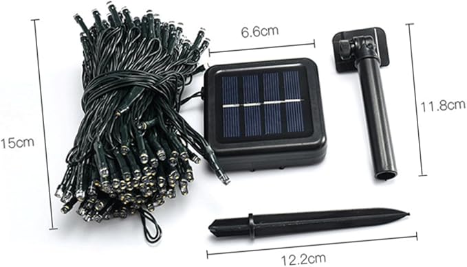 2 Sets LED Solar String Lights Outdoor Decorative Lighting for Garden Patio Xmas Tree Party Decor Weatherproof | Lumora