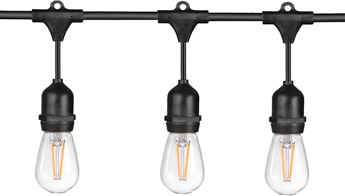 Sunlite 80571 24ft Outdoor String Lights, 1.5W Commercial Grade, Waterproof, Linkable Strands, UL Listed, 7 Hanging | Lumora