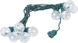 10 Foot LED G40 Sparkle Outdoor Patio String Lights with 10 Pure White Globe Bulbs – Market Bistro Café Hanging | Lumora