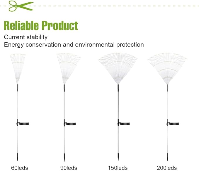 WENNI 6-Pack Solar Lights Outdoor - Upgraded of Sunlight Garden Light,IP65 Waterproof Outdoor Decor Solar Fireworks Lights for Yard,Pathway Decoration,Unique Gifts for Family and Friends