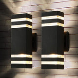 tewei LED Up Down Outdoor Wall Lights, Black Exterior Lighting Fixtures