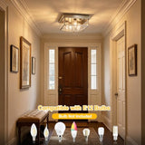 Kalium Farmhouse Style Square Flush Mount Ceiling Light, 4-Light Modern.