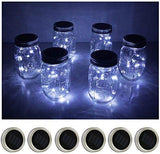 Decorman Solar Mason Jar Lid Lights, 6 Pack 20 LED Waterproof String Fairy Star Firefly Jar Lids Lights for Patio | Lumora