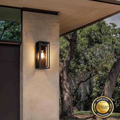 15" Motion Sensor Outdoor Wall Lights, Outdoor Sconces, 2 Pack