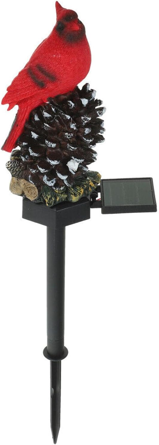 Cardinal Solar Powered Christmas Stake Lights, Solar Light Garden Stake Garden Yard Lawn Christmas Decorations Lights Pathway Stake Lights