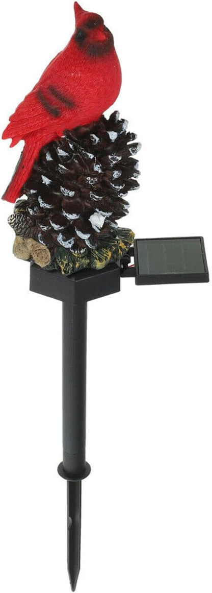 Cardinal Solar Powered Christmas Stake Lights, Solar Light Garden Stake Garden Yard Lawn Christmas Decorations Lights Pathway Stake Lights