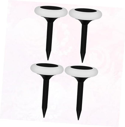4pcs Solar Ground Plug Lights RGB Colorful Outdoor Solar Pathway Lamps for Garden Lawn Driveway Landscape Easy Installation Energy Saving for Patio and Park Decor