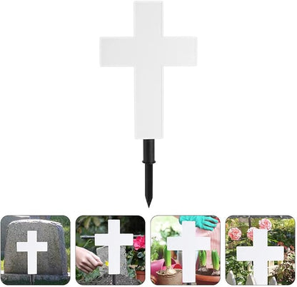 Uonlytech Solar Cross Garden Light, Cross Shaped Memorial s Cemetery Decorations for Grave Outdoor, Remembrance Halloween Decor