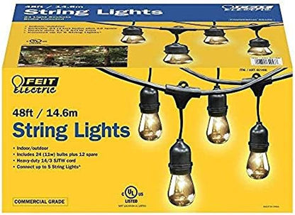 Feit Electric 48ft / 14.6m Outdoor String Lights(48 Feet)